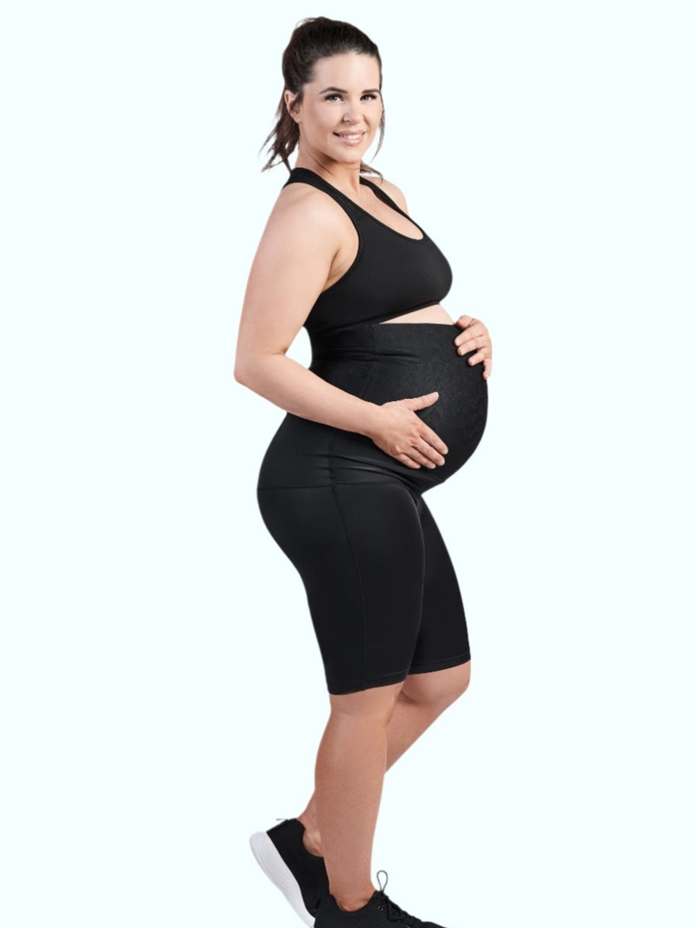 SRC Maternity Support Pregnancy Bike Shorts- Over the Bump Size XS